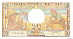 50 Francs BELGIEN  1956 P.133b VZ