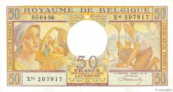 50 Francs BELGIUM  1956 P.133b XF