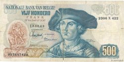 500 Francs BELGIEN  1963 P.135a SGE