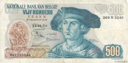 500 Francs BELGIUM  1970 P.135b