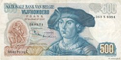 500 Francs BELGIQUE  1971 P.135b TTB