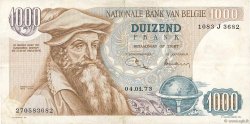 1000 Francs BELGIEN  1973 P.136b fVZ