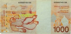 1000 Francs BÉLGICA  1997 P.150 BC+