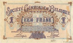 1 Franc BELGIEN  1918 P.086b VZ