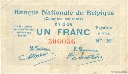 1 Franc BÉLGICA  1914 P.081