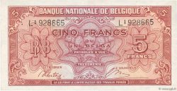 5 Francs - 1 Belga BÉLGICA  1943 P.121