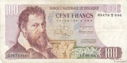 100 Francs BELGIEN  1968 P.134a S to SS