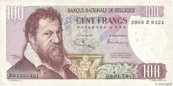 100 Francs BELGIUM  1971 P.134b VF