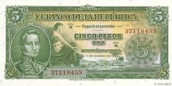 5 Pesos Oro COLOMBIA  1953 P.399a SC+