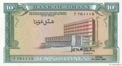 10 Shillings GHANA  1963 P.01d SPL+