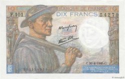 10 Francs MINEUR FRANCE  1945 F.08.14 VF+