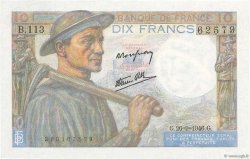 10 Francs MINEUR FRANCIA  1946 F.08.15 FDC