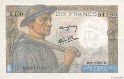 10 Francs MINEUR FRANKREICH  1947 F.08.17 VZ+