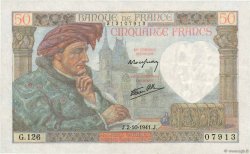 50 Francs JACQUES CŒUR FRANCE  1941 F.19.15 TTB+