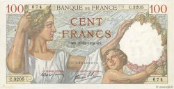 100 Francs SULLY FRANCE  1939 F.26.11