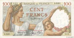100 Francs SULLY FRANCE  1940 F.26.27 TTB+