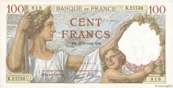 100 Francs SULLY FRANKREICH  1941 F.26.52 fST+