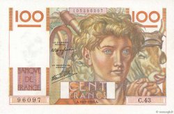 100 Francs JEUNE PAYSAN FRANCE  1946 F.28.04 AU-