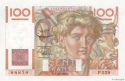 100 Francs JEUNE PAYSAN FRANCIA  1953 F.28.35 FDC