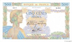 500 Francs LA PAIX FRANCE  1940 F.32.05 UNC-