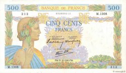 500 Francs LA PAIX FRANCIA  1940 F.32.08 MBC