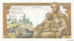 1000 Francs DÉESSE DÉMÉTER FRANKREICH  1942 F.40.14 fST+