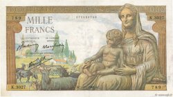 1000 Francs DÉESSE DÉMÉTER FRANCIA  1943 F.40.16 q.SPL