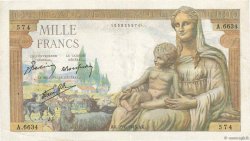 1000 Francs DÉESSE DÉMÉTER FRANCE  1943 F.40.28