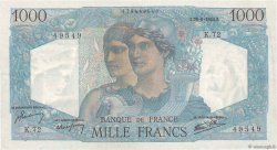 1000 Francs MINERVE ET HERCULE FRANCE  1945 F.41.05 XF