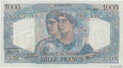 1000 Francs MINERVE ET HERCULE FRANCE  1946 F.41.12 AU+