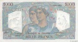 1000 Francs MINERVE ET HERCULE FRANKREICH  1950 F.41.32 fVZ