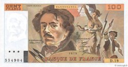 100 Francs DELACROIX modifié FRANKREICH  1979 F.69.03