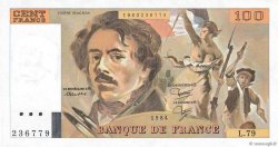 100 Francs DELACROIX modifié FRANCE  1984 F.69.08a UNC