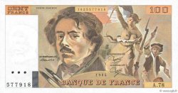 100 Francs DELACROIX modifié FRANKREICH  1984 F.69.08a fST+