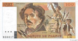 100 Francs DELACROIX modifié FRANKREICH  1985 F.69.09 fST