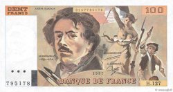 100 Francs DELACROIX modifié FRANCIA  1987 F.69.11 FDC
