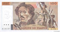 100 Francs DELACROIX imprimé en continu FRANKREICH  1990 F.69bis.02c ST