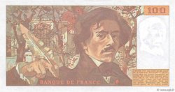 100 Francs DELACROIX imprimé en continu FRANKREICH  1991 F.69bis.04a VZ