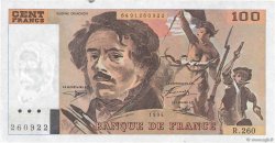 100 Francs DELACROIX 442-1 & 442-2 FRANKREICH  1994 F.69ter.01a SS