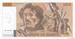 100 Francs DELACROIX 442-1 & 442-2 FRANKREICH  1994 F.69ter.01a