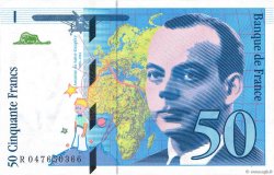 50 Francs SAINT-EXUPÉRY Modifié FRANCIA  1999 F.73.05 SC+