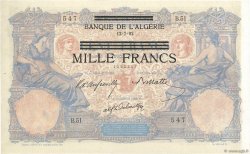 1000 Francs sur 100 Francs TUNESIEN  1943 P.31 VZ+