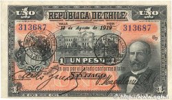 1 Peso CHILE  1919 P.015b VF