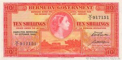 10 Shillings BERMUDAS  1966 P.19c MBC+
