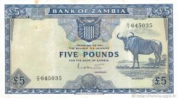 5 pounds ZAMBIA  1964 P.03a MBC