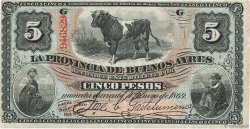 5 Pesos ARGENTINA  1869 PS.0483b BB