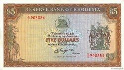 5 Dollars RHODESIA  1978 P.36b UNC-