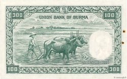 100 Kyats BURMA (VOIR MYANMAR)  1958 P.51a AU-