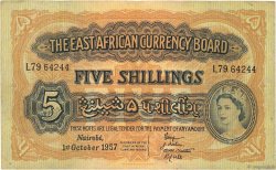 5 Shillings EAST AFRICA (BRITISH)  1957 P.33 F