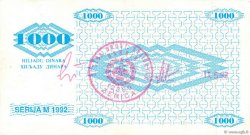 1000 Dinara BOSNIA-HERZEGOVINA Zenica 1992 P.008g EBC